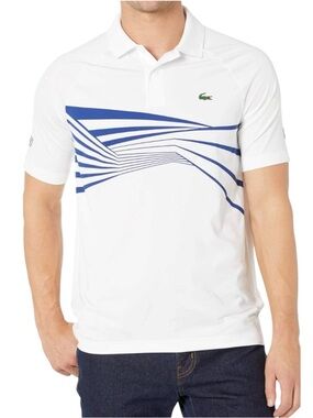 Lacoste Tennis Polo Shirt Mens 3XL Novak Djokovic Wimbledon Collection White